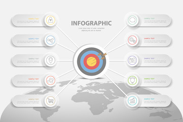 Design Infographic template. can be used for workflow layout
