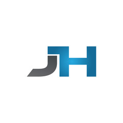 JH company linked letter logo blue