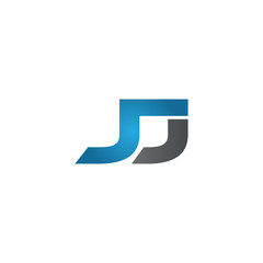 JJ company linked letter logo blue