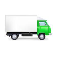 Commercial delivery cargo truck