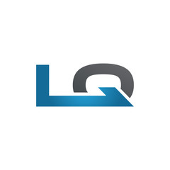 LQ company linked letter logo blue