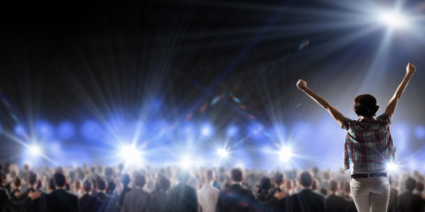 Fototapeta premium Performer on stage