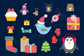 Christmas vector icons set