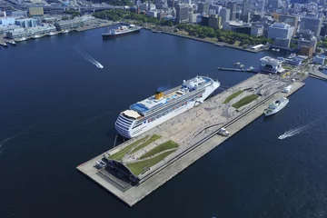 Foto op Plexiglas Poort 横浜港／大桟橋上空