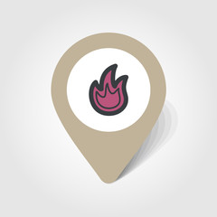 Fire map pin icon
