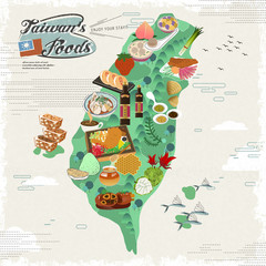 Taiwan snacks map