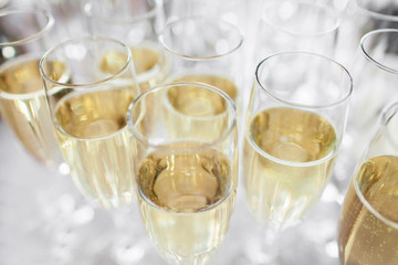 glasses with champagne