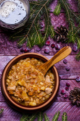 Portion of traditional  Irish stew