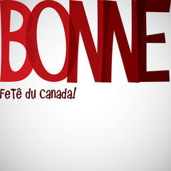 Typographic Canada Day card in vector format.