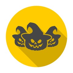 Halloween icon with long shadow