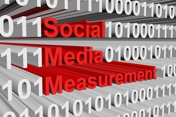 Social Media Measurement is presented in the form of binary code