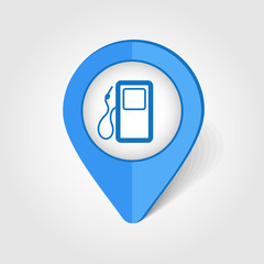 Gas Station map pin icon