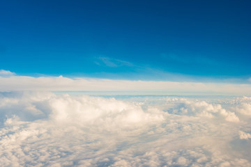 Blue sky background with white clouds