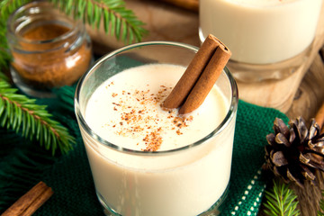 Eggnog with cinnamon