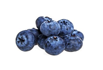 Blueberries isolated on white background