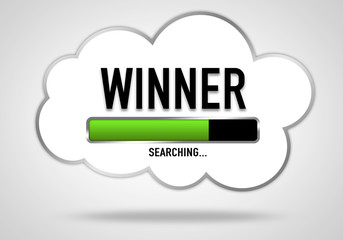 THE WINNER - cloud concept