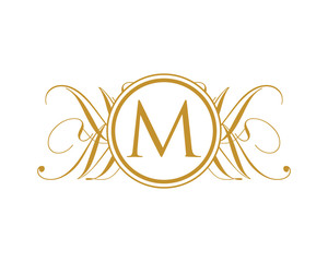Obraz premium M Luxury Royal Elegant Logo