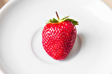 strawberry on a plate