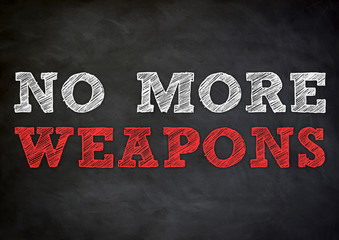 no more weapons - chalkboard concept