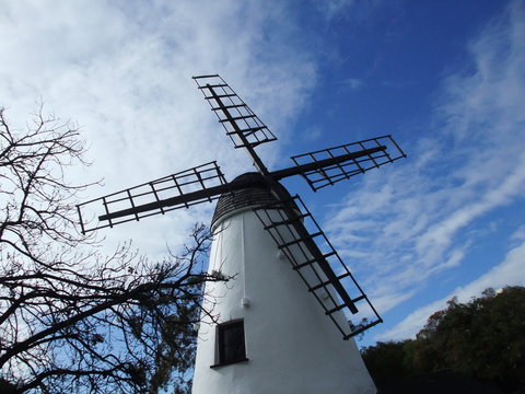old white stone wind mill in Perth
