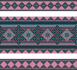 pattern of geometrical figures. Ukrainian folk ornament. Used in embroidery, jewelry, garments, fabrics and other products.