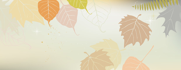 Autumn banner with a space for a text
