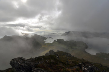 Norwegian nature / There are mountains plunging into the sea from hundreds of metres, fjords, tall...