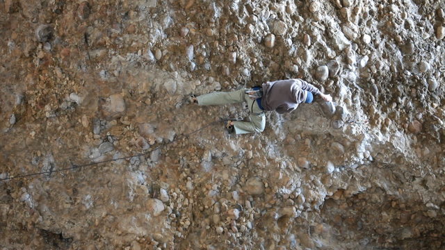 Man climbing rock back vertical P HD 3623