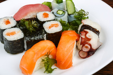 Sushi and rolls set