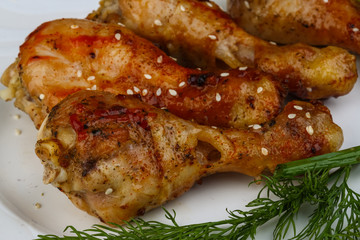 Grilled chicken legs