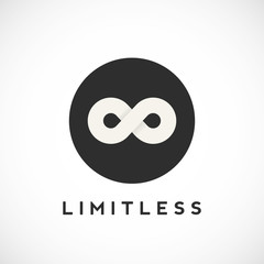 Abstract Vector Limitless Symbol, Icon or a Logo Template. Soft