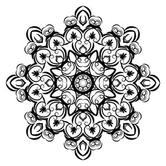 floral round ornament pattern