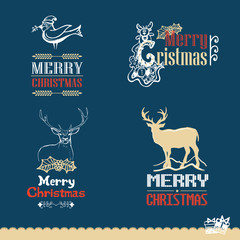 Collection of Christmas calligraphic and typographic design