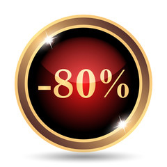 80 percent discount icon