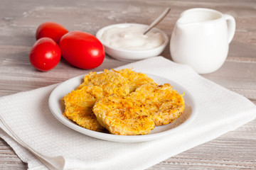 Potato Pancake with Sour Cream and Dill