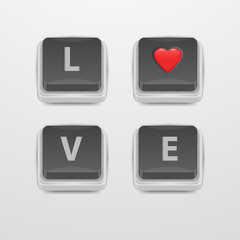 Button Love icon