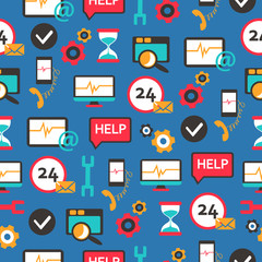 Seamless pattern with support equipment.