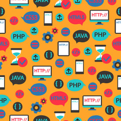 Seamless pattern with development equipment.