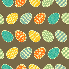 Easter eggs seamless pattern.