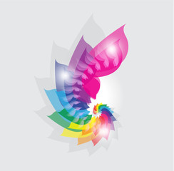 Vector color wheel on cream background