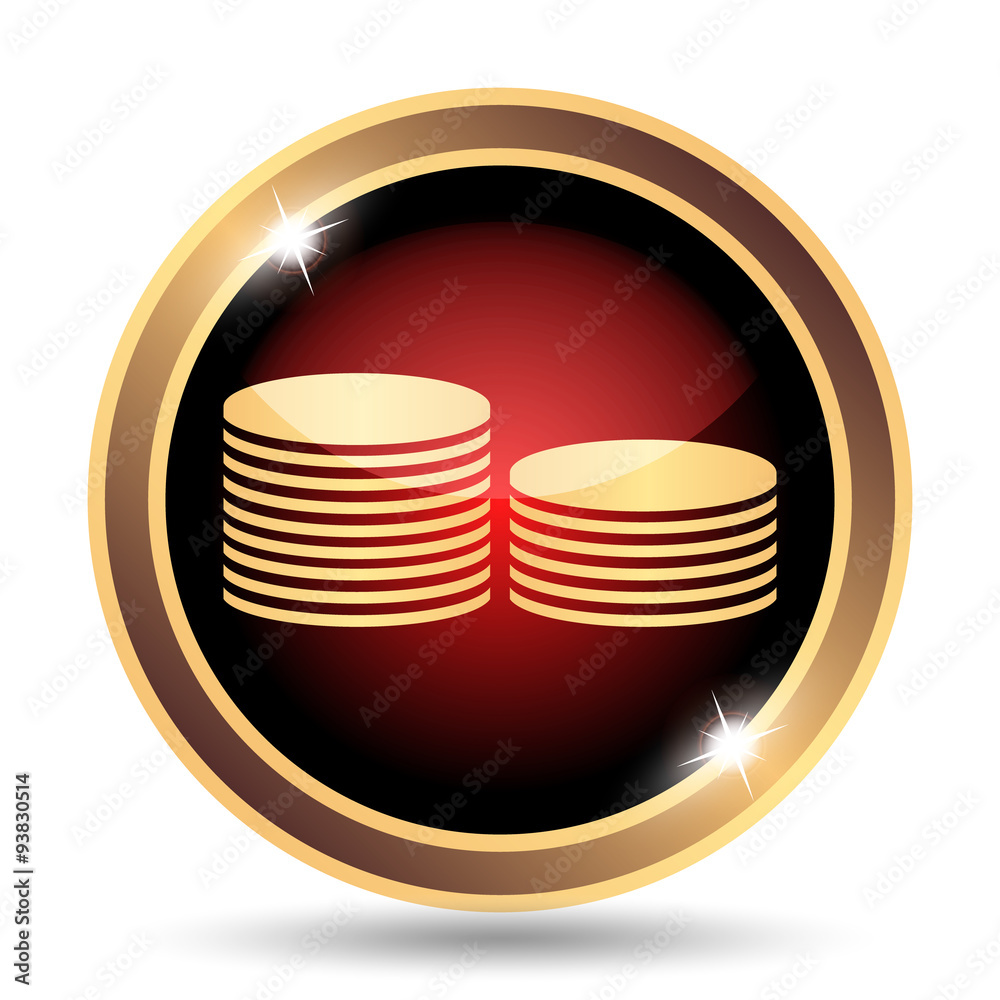 Wall mural coins.money icon