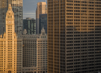 Chicago, Illinois skyline at dawn 