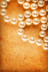 Fototapeta na wymiar String of white pearl