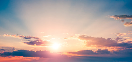 Sunset, radial sun