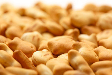 Salty crackers in shape of fish