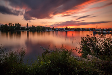 Obraz premium Sonnenuntergang an der Dahme