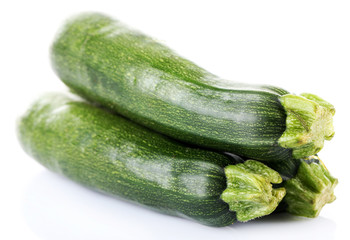 Fresh zucchini isolated on white
