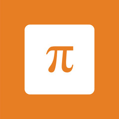 Pi symbol icon. Math symbol icon.