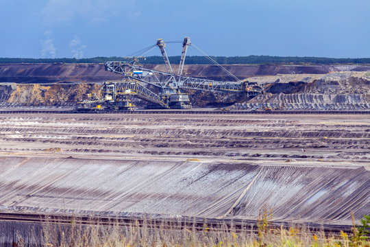 Kohle Tagebau in Lausitz