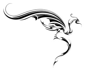 Naklejki  Flying dragon tattoo